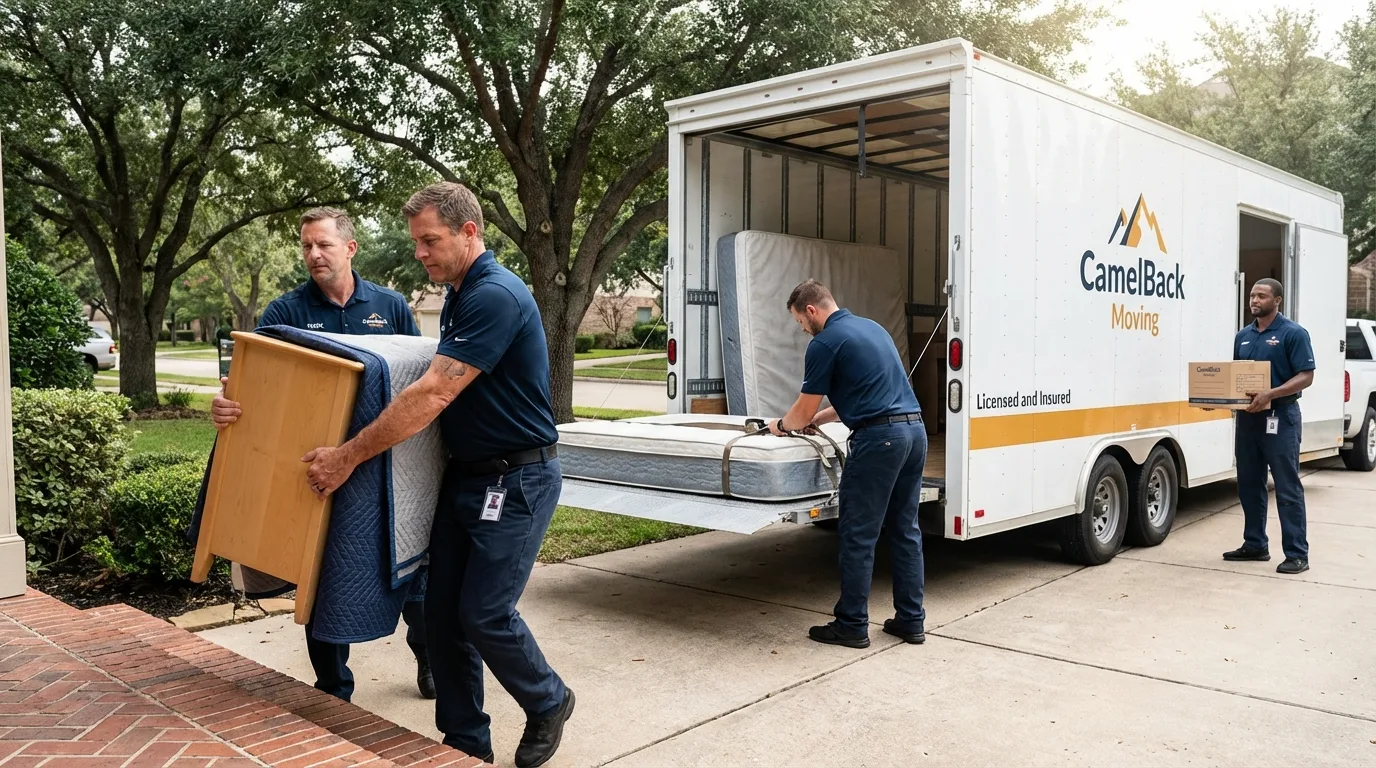 Crew loading residential truck for cross-state move from Bound Brook, NJ